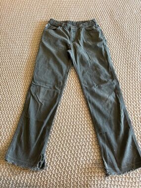 Carhartt Olive Green Work Chinos - Straight Leg